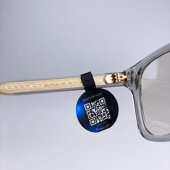 🫧NEW GUCCI LOGO GG0184S 001 Transparent Gray Photochromic Square Unisex Frame - Picture 13 of 15